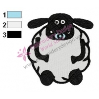 Timmy Shaun The Sheep Embroidery Design 02